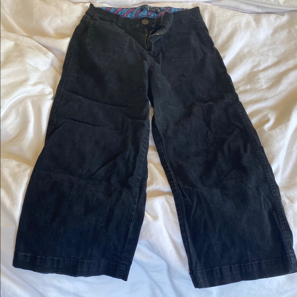 one 5 one Black Wide Leg Pants